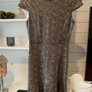 Michael Kors Black and Gold Mini Dress